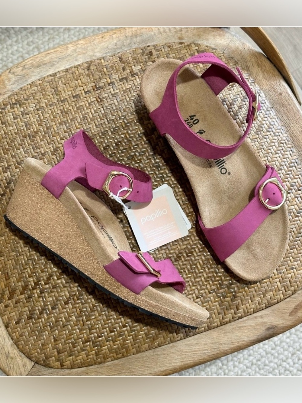 Birkenstock 💅🌴 Papillio Soley Ring Buckle Wedge Pink Ankle Strap 36 37 38 39 40 - Picture 11 of 14